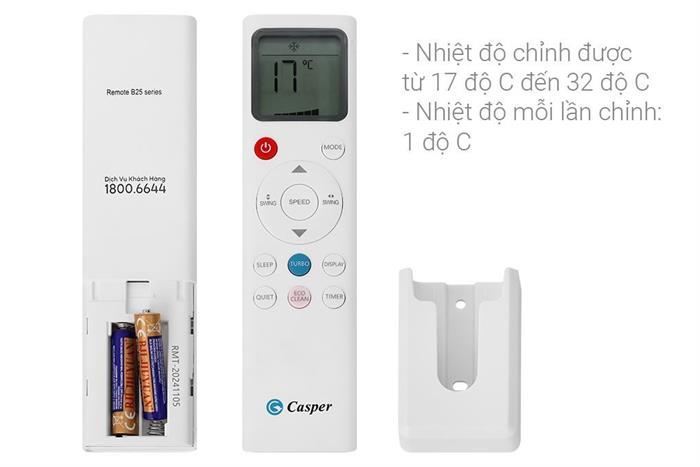 Điều Hòa Casper Inverter 12000 BTU 1 Chiều GC-12IB36 - Mẫu 2025